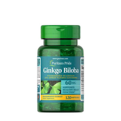 Puritan's Pride Ginkgo Biloba Standardized Extract 60 mg (120 Kapsułka miękka)