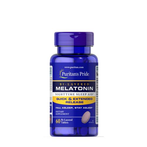 Puritan's Pride Bi-Layered Melatonin 5 mg (60 Bi-Layered Tabletka)
