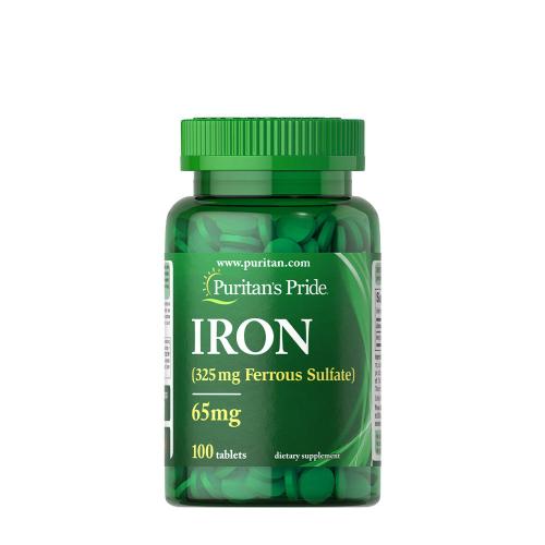 Puritan's Pride Iron 65 mg (Ferrous Sulfate 325 mg) (100 Tabletka)
