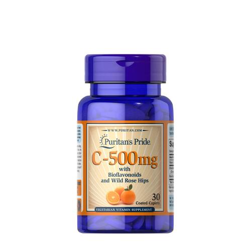 Puritan's Pride Vitamin C-500 mg with Bioflavonoids and Rose Hips Trial Size (30 Kapsułka)