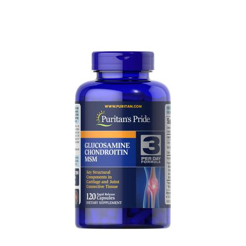 Puritan's Pride Double Strength Glucosamine, Chondroitin & MSM Joint Soother® (120 Kapsułka)