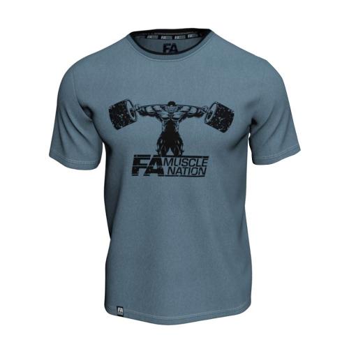 FA - Fitness Authority T-Shirt Double Neck (Size: S) (S, Niebieski)