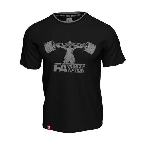FA - Fitness Authority T-Shirt Double Neck (Size: S) (S, Czarny)