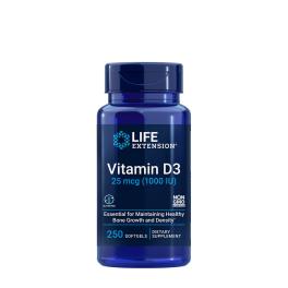   Life Extension Vitamin D3 25 mcg (1000 IU) (250 Kapsułka miękka)