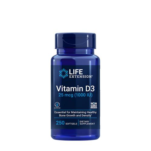 Life Extension Vitamin D3 25 mcg (1000 IU) (250 Kapsułka miękka)
