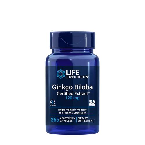 Life Extension Ginkgo Biloba Certified Ext 120 mg  (365 Kapsułka)