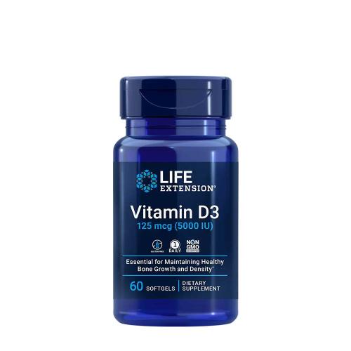 Life Extension Vitamin D3 125 mcg (5000 IU) (60 Kapsułka miękka)