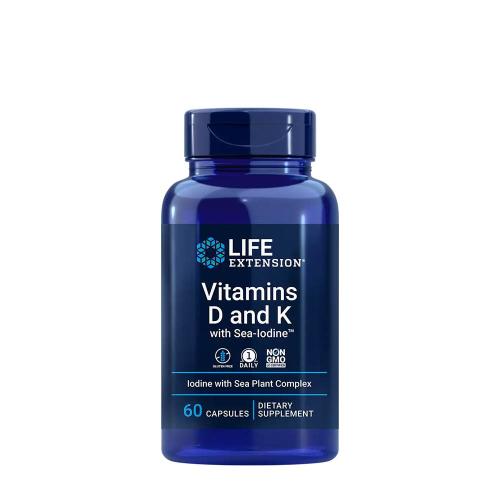 Life Extension Vitamins D and K with Sea-Iodine (60 Kapsułka)