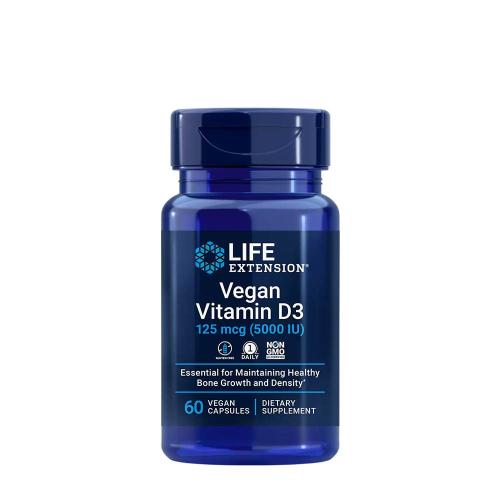 Life Extension Vegan Vitamin D3 125 mcg (5000 IU) (60 Kapsułka roślinna)