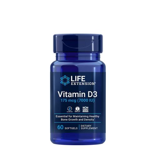 Life Extension Vitamin D3 175 mcg (7000 IU) (60 Kapsułka miękka)