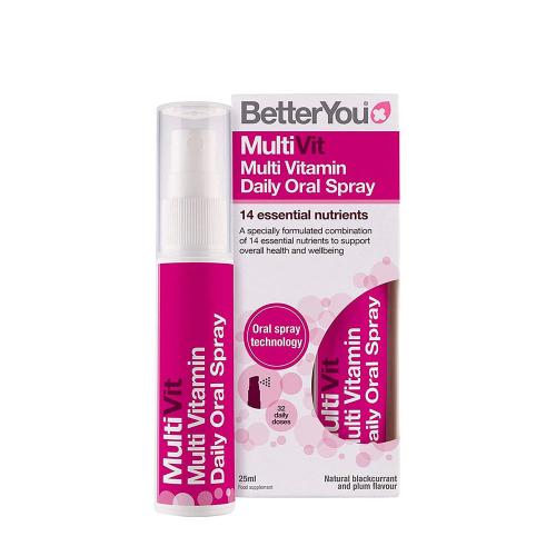 BetterYou Multivitamin Oral Spray (25 ml, Naturalna czarna porzeczka i śliwka)