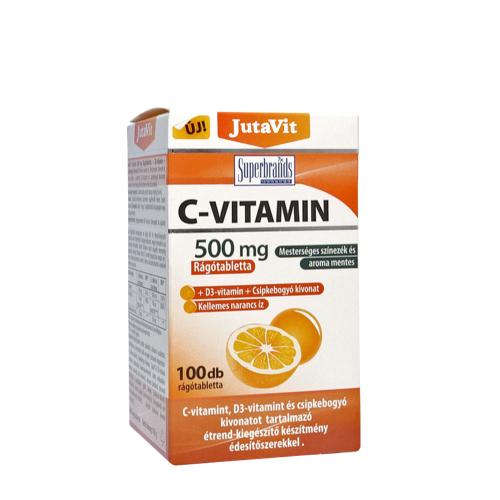 JutaVit Vitamin C 500 mg + D3 + Rosehips chewable tablet (100 Tabletki do żucia)