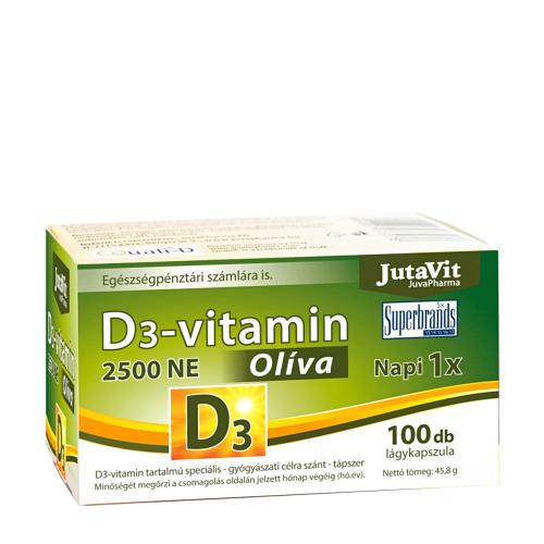 JutaVit Vitamin D3 2500 IU Oliva softgel (100 Kapsułka miękka)