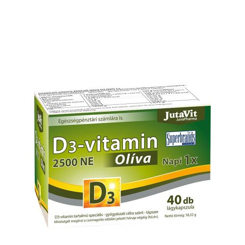 JutaVit Vitamin D3 2500 IU Oliva softgel (40 Kapsułka miękka)