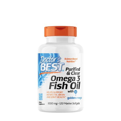 Doctor's Best Purified & Clear Omega 3 Fish Oil 1000 mg  (120 Morska kapsułka miękka)
