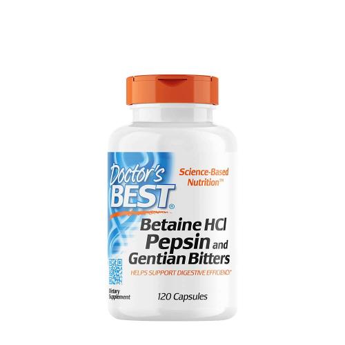 Doctor's Best Betaine HCL Pepsin & Gentian Bitters (120 Kapsułka)