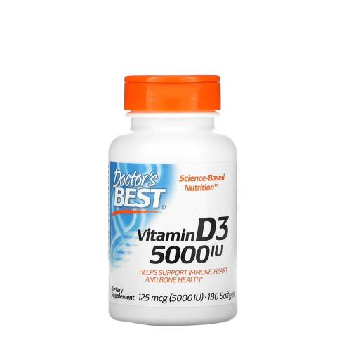 Doctor's Best Vitamin D3 5000 IU (180 Kapsułka miękka)