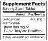 Jarrow Formulas SAMe 400 (30 Tabletka)
