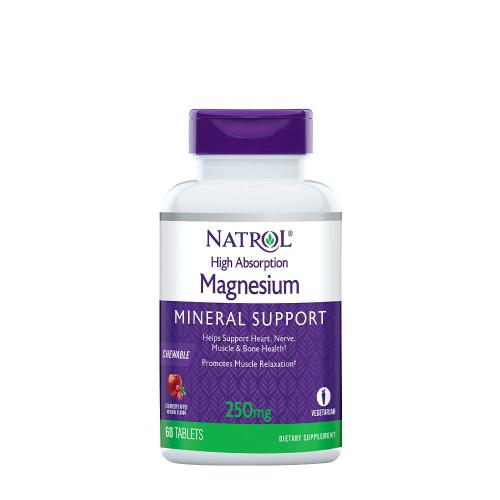 Natrol Magnesium High Absorption 250 mg (60 Tabletki do żucia, Jabłko z jagodami)