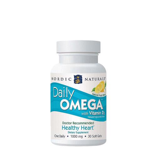 Nordic Naturals Daily Omega With Vitamin D (30 Kapsułka miękka, Naturalny aromat owocowy)