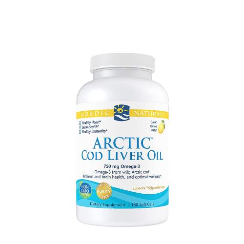 Nordic Naturals Arctic Cod Liver Oil 750 mg (180 Kapsułka miękka, Cytrynowy)