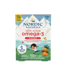   Nordic Naturals Zero Sugar Omega-3 Fishies (36 Tabletki do żucia, Tutti Frutti)