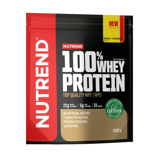 Nutrend 100% Whey Protein (1000 g, Banan i truskawka)