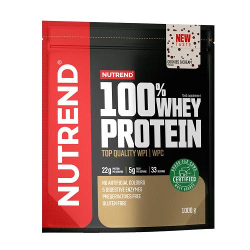 Nutrend 100% Whey Protein (1000 g, Czekoladowe ciastka z kremem )