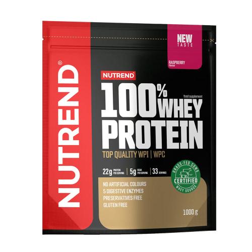 Nutrend 100% Whey Protein (1000 g, Malina)