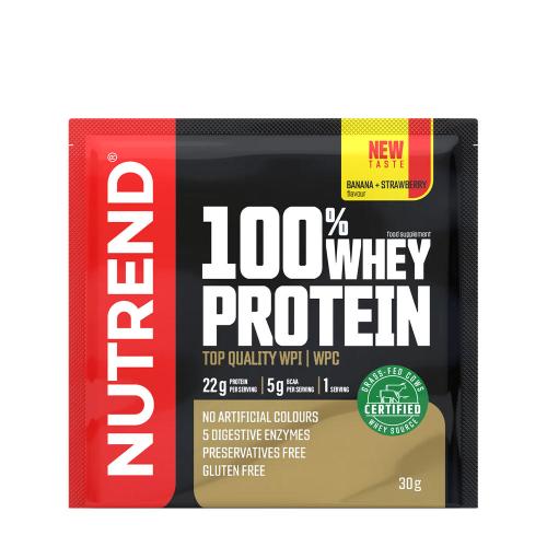 Nutrend 100% Whey Protein (30 g, Banan i truskawka)