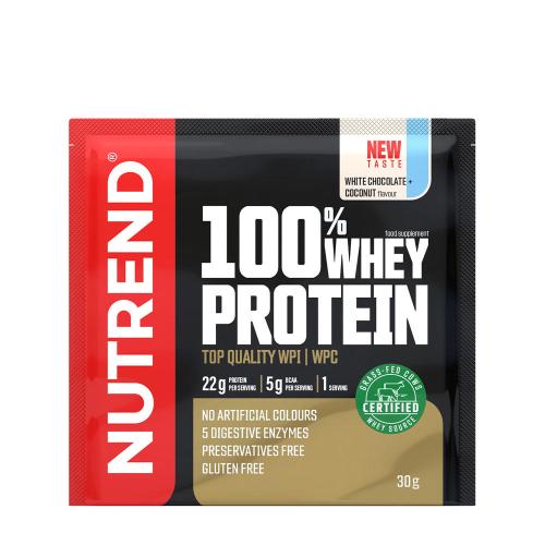 Nutrend 100% Whey Protein (30 g, Biała czekolada z kokosem)