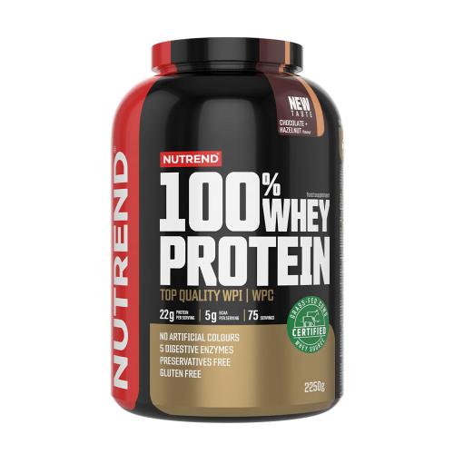 Nutrend 100% Whey Protein (2250 g, Czekolada z orzechami laskowymi)