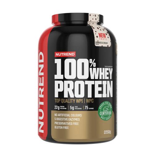 Nutrend 100% Whey Protein (2250 g, Czekoladowe ciastka z kremem )