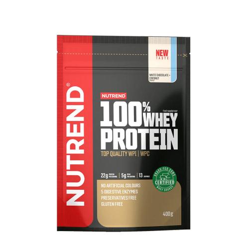 Nutrend 100% Whey Protein (400 g, Biała czekolada z kokosem)