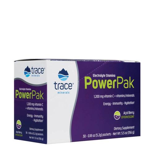 Trace Minerals Electrolyte Stamina Power Pak  (30 Opakowanie, Jagody acai)