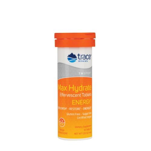 Trace Minerals Max-Hydrate Energy  (10 Tabletka musująca, Pomarańczowy)