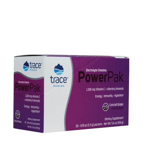 Trace Minerals Electrolyte Stamina Power Pak  (30 Opakowanie, Winogrona Concord)
