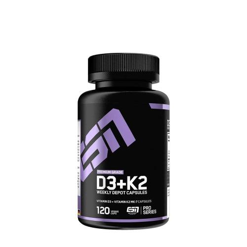 ESN ESN VITAMIN D3+K2 (120 capsules) (120 Veggie Kapsułka)