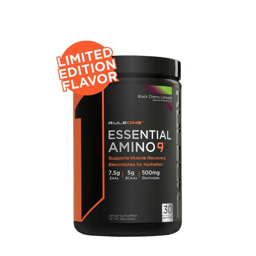 Rule1 Essential Amino 9  (345 g, Lemoniada z czarnych czereśni)