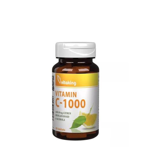 Vitaking Vitamin C 1000 mg with 50 mg Citrus Bioflavonoids and Acerola (30 Tabletka)