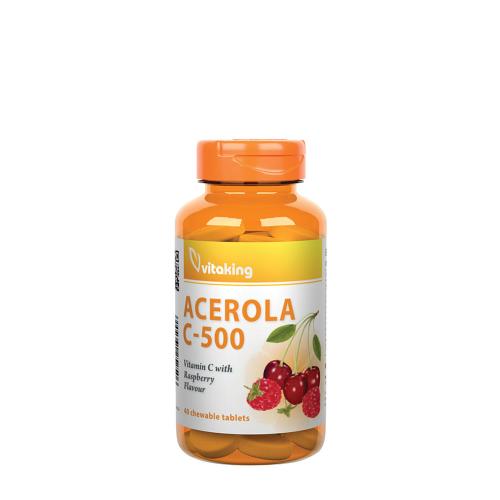 Vitaking Vitamin C-500 Acerola Plus (40 Tabletki do żucia, Jagody)