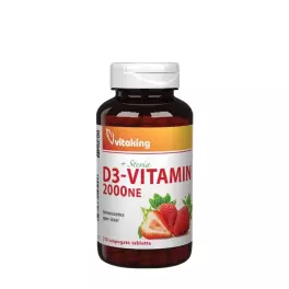 Vitaking Vitamin D3 2000 IU  (210 pastylek, Truskawka)
