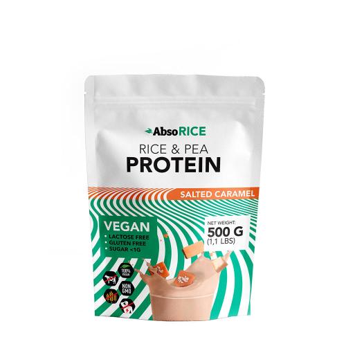AbsoRICE Rice & Pea Protein - Vegan Protein Powder (500 g, Solony karmel)