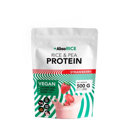 AbsoRICE Rice & Pea Protein - Vegan Protein Powder (500 g, Truskawka)
