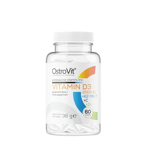 OstroVit Vitamin D3 2000 IU + K2 MK-7 + C + Zinc (60 Kapsułka)