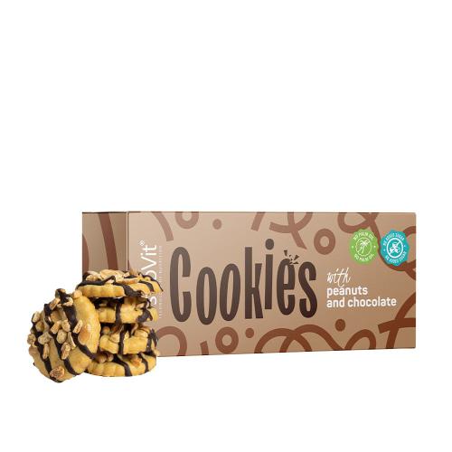 OstroVit Ciasteczka z orzeszkami ziemnymi i czekoladą - Cookies with peanuts and chocolate (125 g)