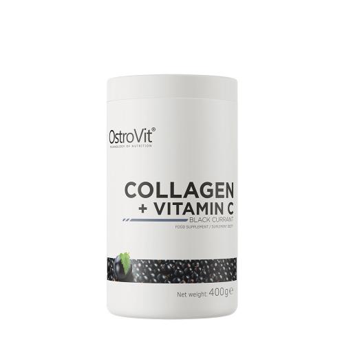 OstroVit Kolagen + Witamina C - Collagen + Vitamin C (400 g, Czarna porzeczka)