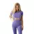 OstroVit Seamless Short-Sleeve Crop Top (M, Fioletowy)