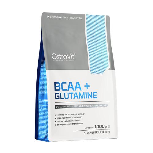 OstroVit BCAA + Glutamina - BCAA + Glutamine (1000 g, Wild Strawberry Blueberry)