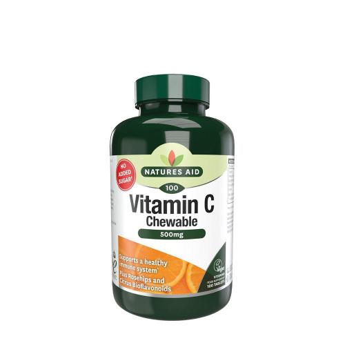 Natures Aid Vitamin C 500mg Chewable - Orange Flavour (100 Tabletka)